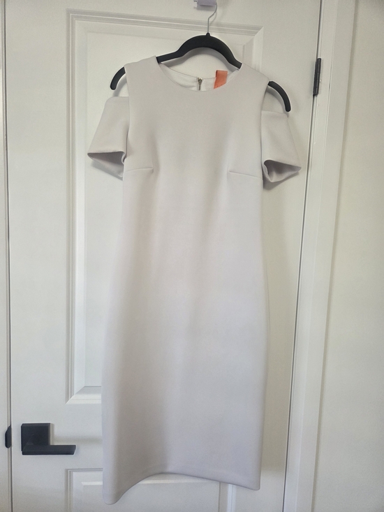 Michael Kors Dresses & Skirts - Michael Kors Cream Cold-Shoulder Midi Dress